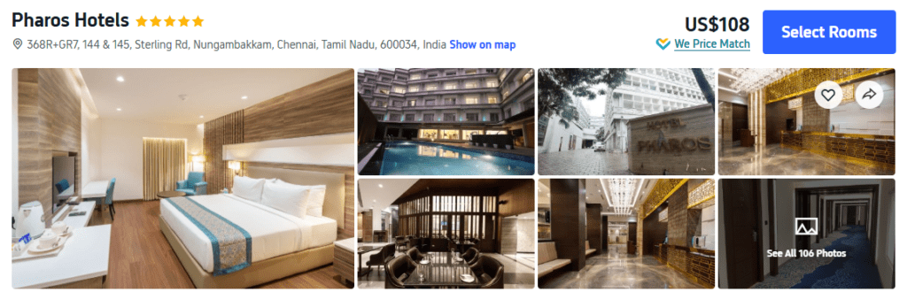 pharos hotel chennai