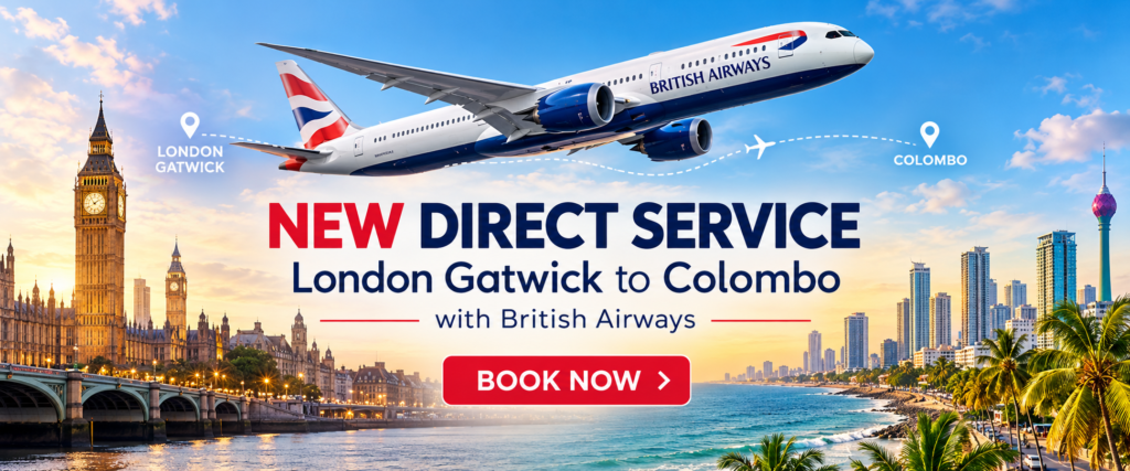 new direct service from london to colombo